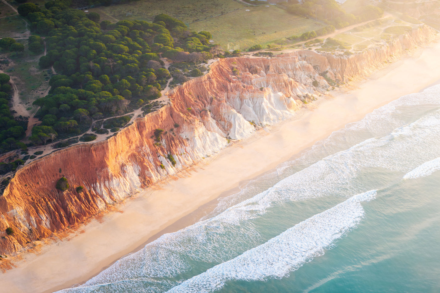Dibond print: "The rugged cliffs of Falésia"