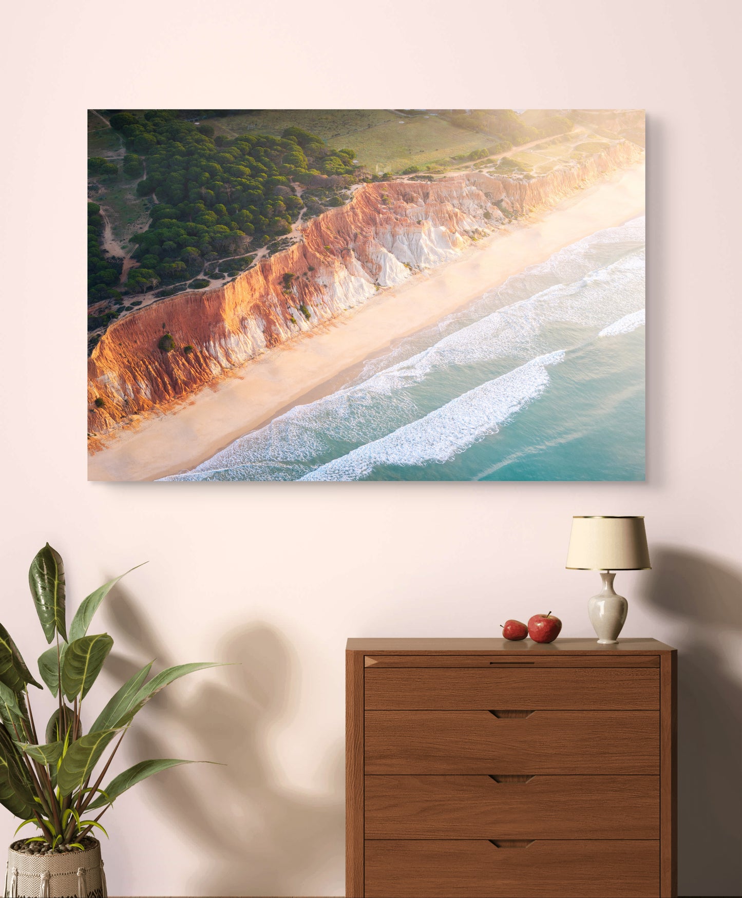Dibond print: "The rugged cliffs of Falésia"