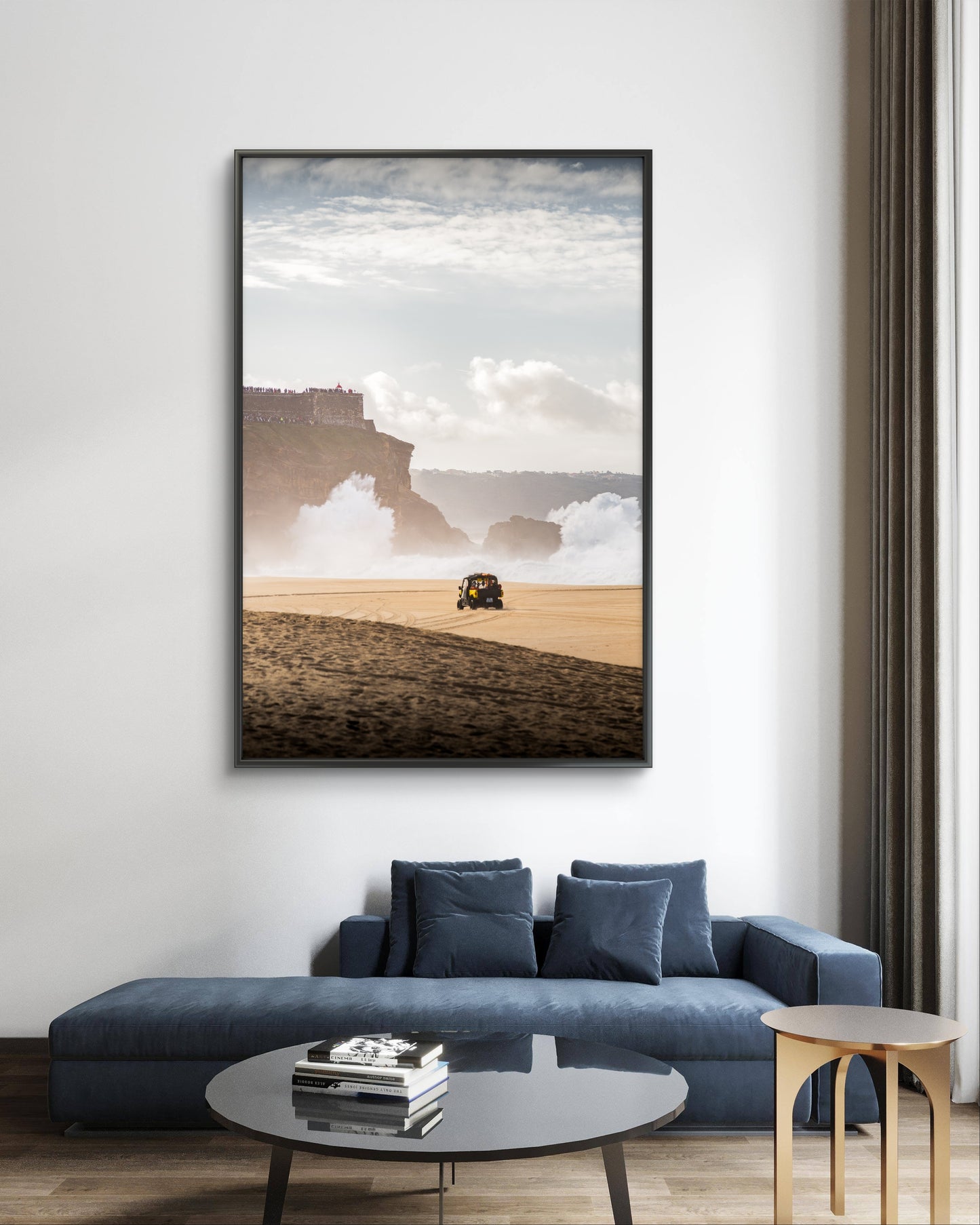 Dibond print: "De gigantische golfen in Nazaré"