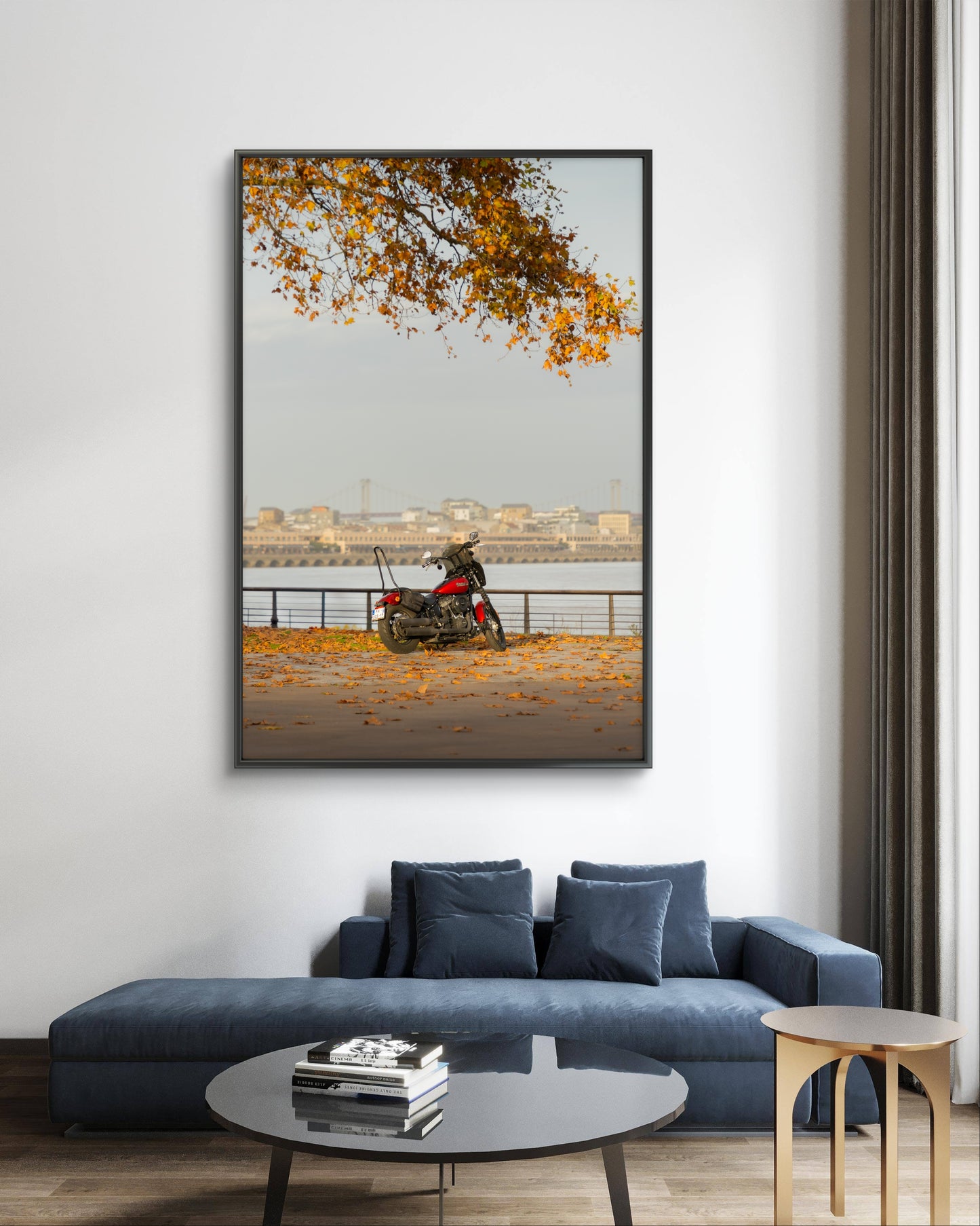 Dibond print: "Harley Davidson in Bordeaux"