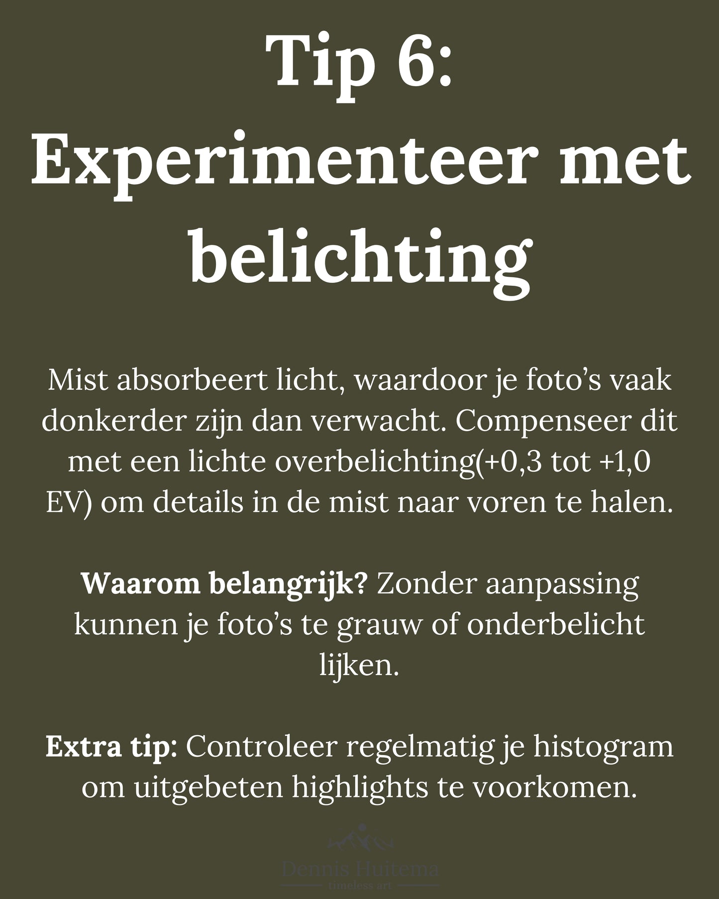 E-book: "10 Tips om de beste foto's te maken in mistige landschappen"