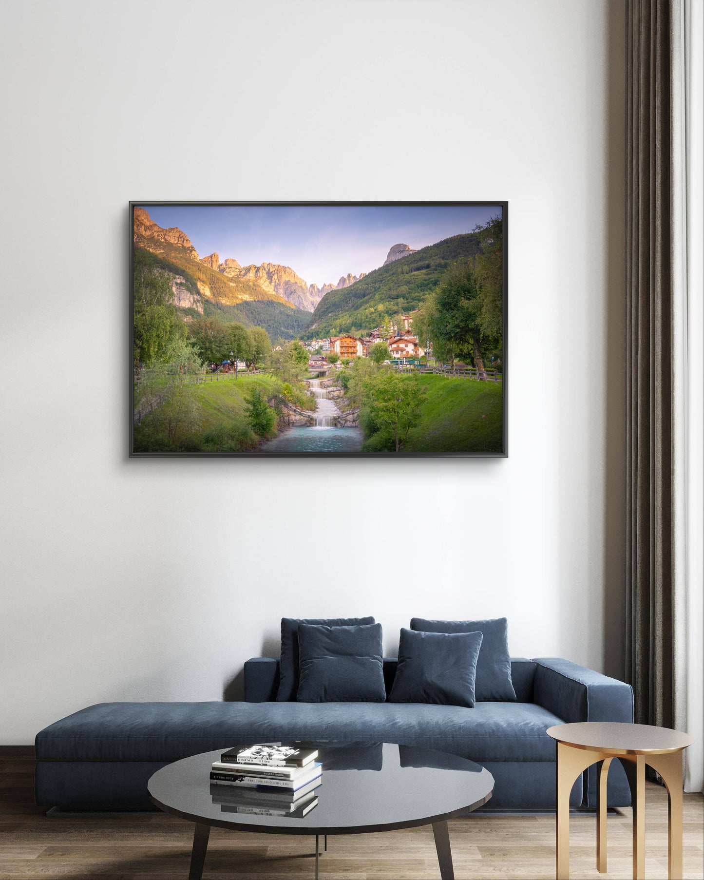 Dibond print: "Het rustgevende Italiaanse dorpje Molveno"