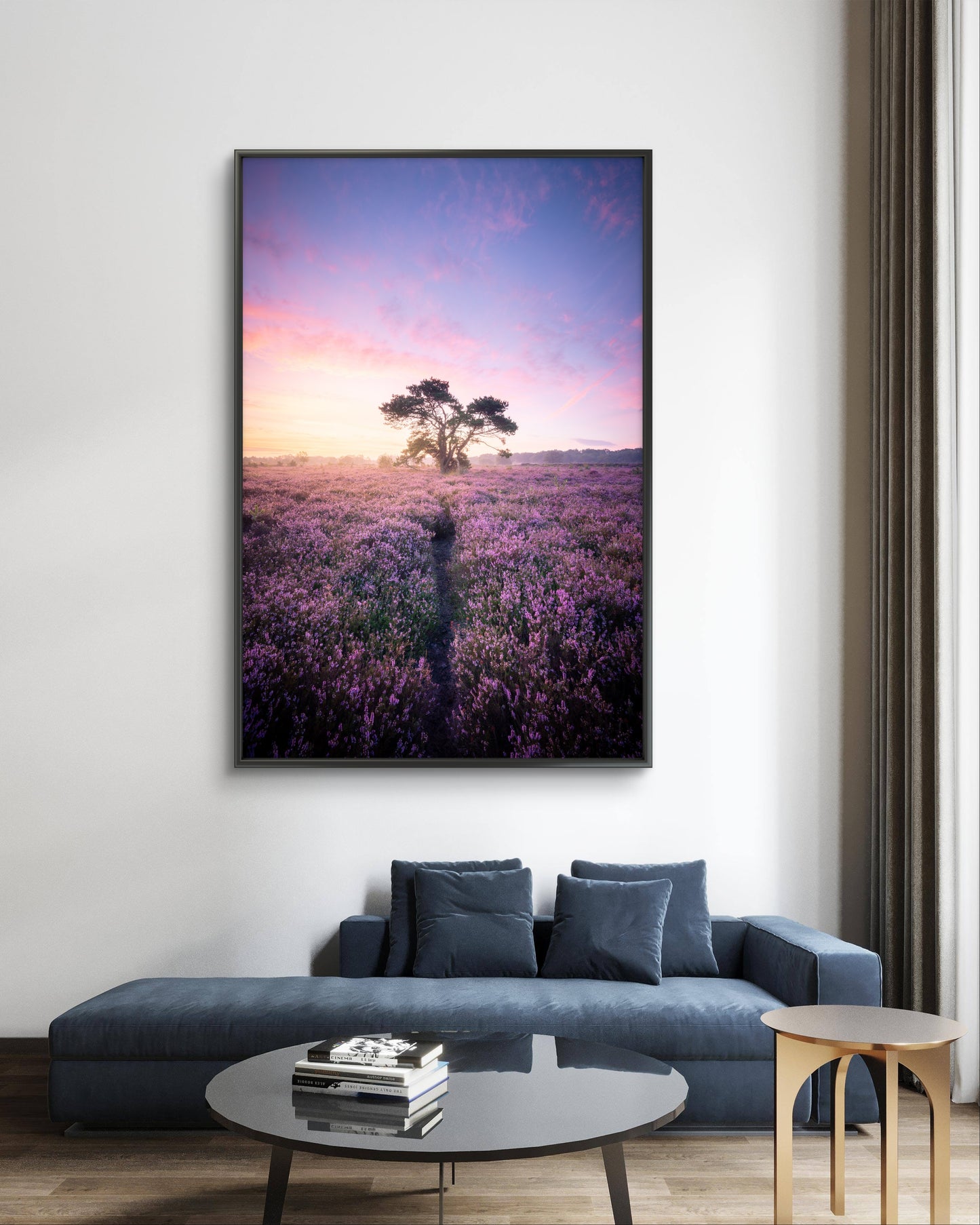 Colorful sunrise on the Frisian heath