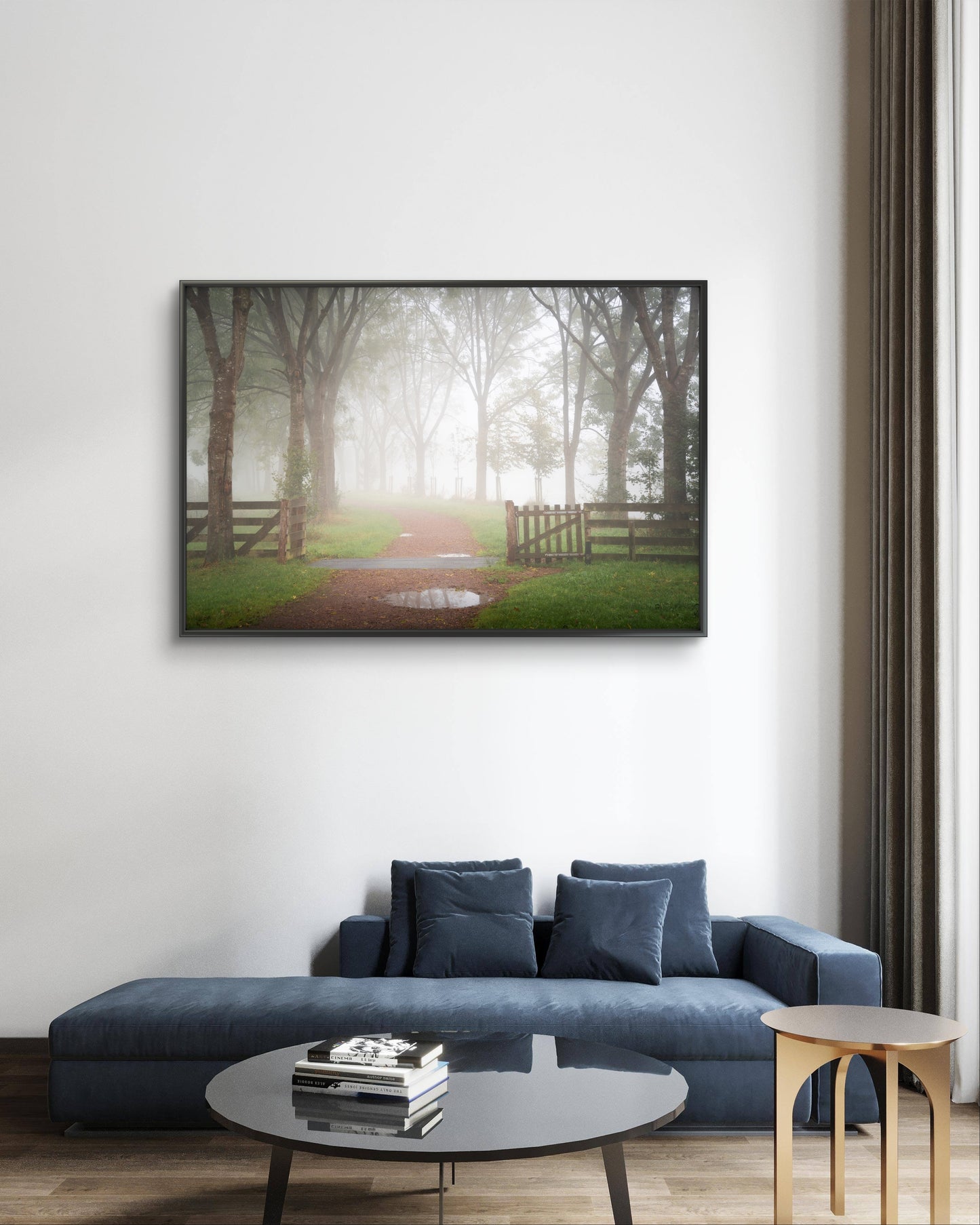 Dibond print: "Misty morning in the Sneeker Rasterhofpark"