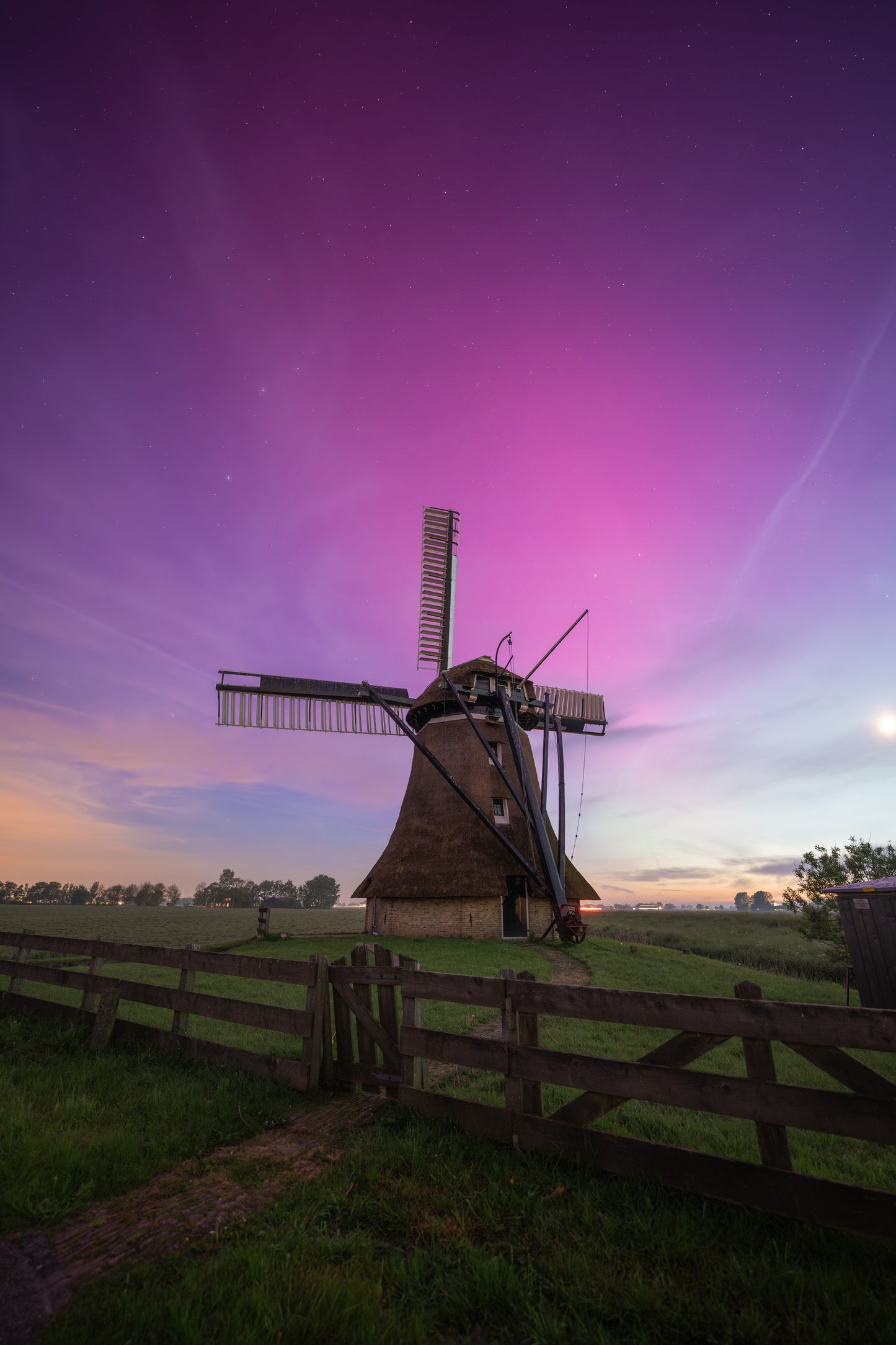 Dibond print: "Noorderlicht in Friesland"