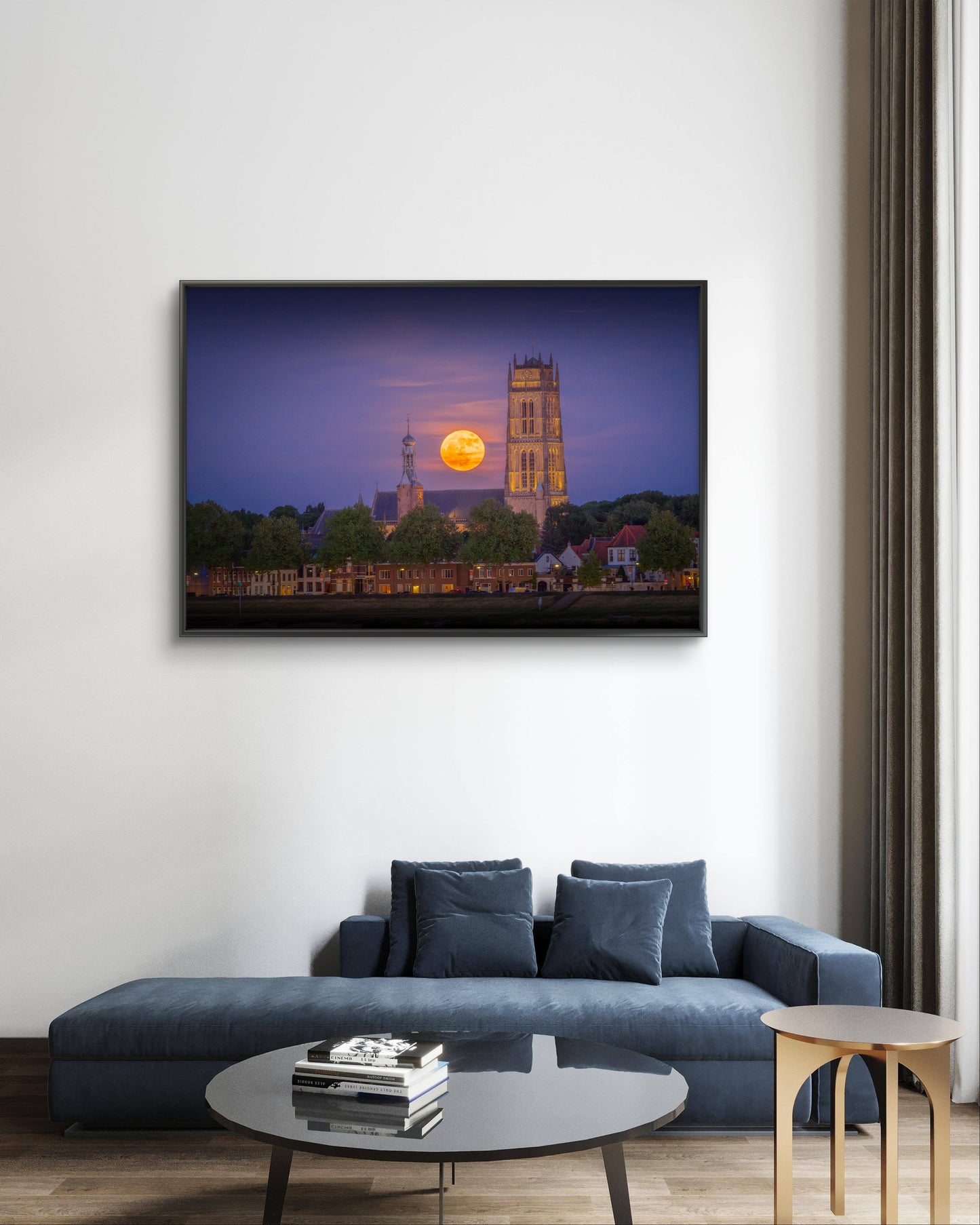 Dibond print: "Volle maan in Zaltbommel"