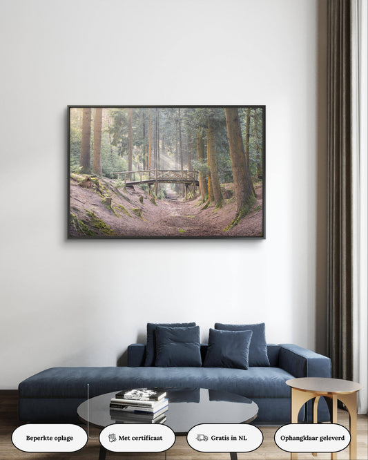Dibond print: "De brug naar het licht"