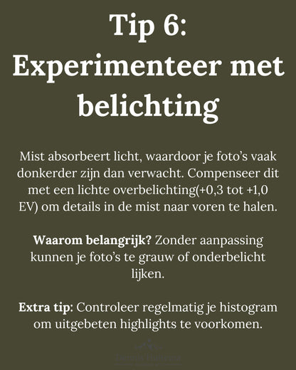 E-book: "10 Tips om de beste foto's te maken in mistige landschappen"