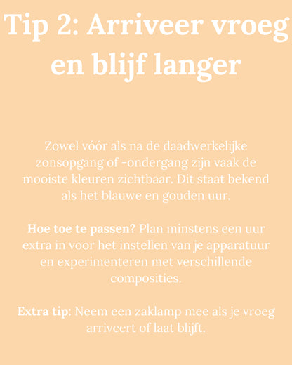 E-book: "10 tips om indrukwekkende zonsondergangen & zonsopkomsten vast te leggen"