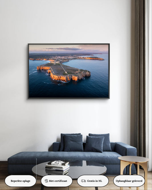 Dibond print: "Sagres, het meest zuidelijke puntje van Europa"