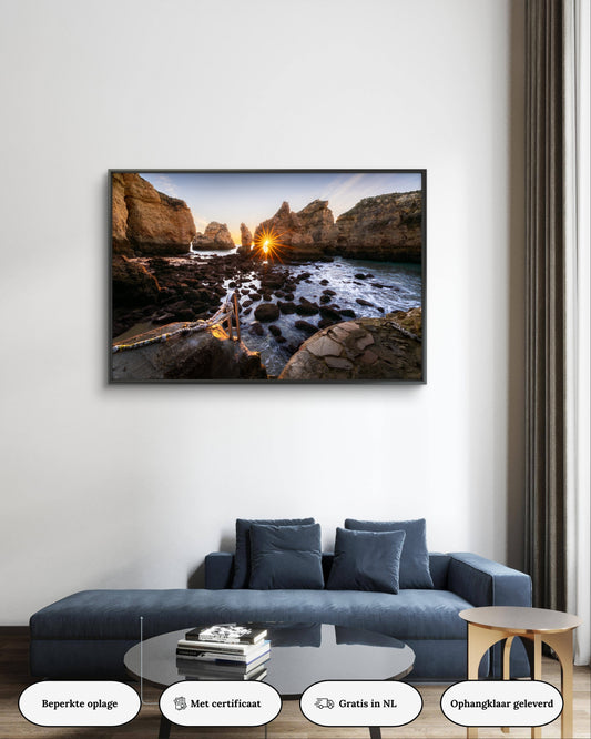 Dibond print: "Zonsopkomst Ponta da piedade"