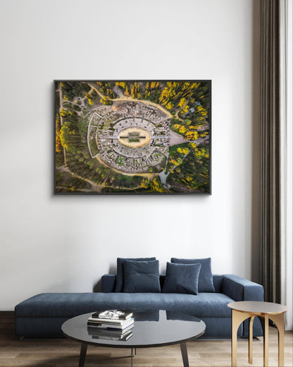 Dibond print: "Oeroud amfitheater Spanje"