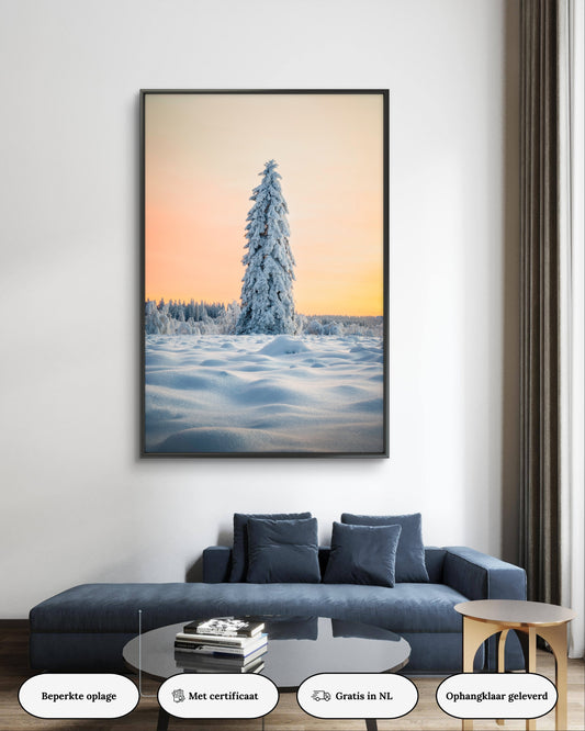 Dibond print: "Waar warmte en kou in harmonie zijn"
